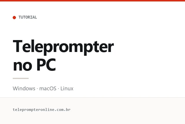 Como usar teleprompter no PC